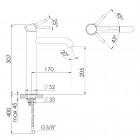 Steinberg seria 100 bateria umywalkowa wysoka bez korka automatycznego chrom 100 1710