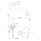 Steinberg seria 100 bateria umywalkowa wysoka bez korka automatycznego chrom 100 1720