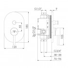 Steinberg seria 100 bateria wannowo-prysznicowa podtynkowa czarny mat 100 2103 3 S