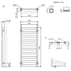 Terma Vivo grzejnik łazienkowy 115x50 cm czarny mat WGVOV115050K9M5Z8