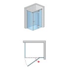 Sanswiss Annea kabina prysznicowa kwadratowa 90 cm prawa czarny mat AN13D09000607+ANT109000607