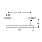 Grohe Atrio wieszak na ręcznik 60 cm warm sunset 40309DA3
