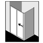 Kermi Cada XS kabina prostokątna drzwi rozsuwane 110x80 cm lewa