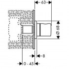 Hansgrohe zawór odcinający podtynkowy, element zewnętrzny
