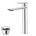 Vedo Aletta bateria umywalkowa wysoka z korkiem klik klak chrom