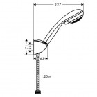 Hansgrohe Crometta 85 zestaw prysznicowy 1,25m lub 1,6m 27558000