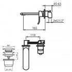 Vedo Cento bateria umywalkowa podtynkowa VBC1012/C/CH