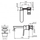 Vedo Otto bateria umywalkowa podtynkowa VBO8012/C/CH