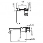 Vedo Otto bateria umywalkowa podtynkowa VBO8012/CH