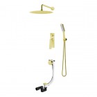 Vedo Desso kompletny zestaw wannowy II deszczownica 25 cm złoty