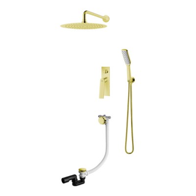 Vedo Desso kompletny zestaw wannowy III deszczownica 25 cm złoty
