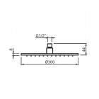 Vedo Desso kompletny zestaw wannowy III deszczownica 30 cm złoty