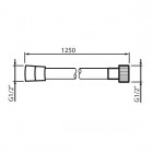 Vedo wąż prysznicowy 125 cm metalizowany złoty