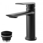 Vedo Aletta Black bateria umywalkowa z korkiem klik klak czarny mat