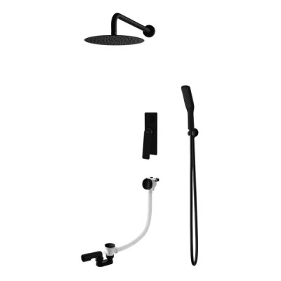 Vedo Desso Black kompletny zestaw wannowy podtynkowy czarny mat VBD4233/30/CZ