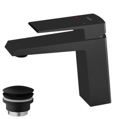 Vedo Sette Black bateria umywalkowa z korkiem klik klak czarny mat VBS7001/C/CZ