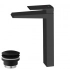 Vedo Sette Black bateria umywalkowa wysoka z korkiem klik klak czarny mat VBS7003/C/CZ