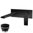 Vedo Sette Black bateria umywalkowa podtynkowa z korkiem klik klak czarny mat VBS7012/C/CZ