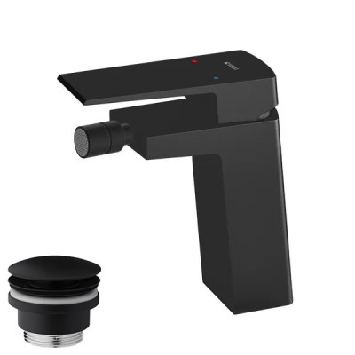 Vedo Sette Black bateria bidetowa z korkiem klik klak czarny mat VBS7002/C/CZ