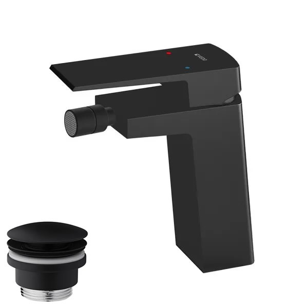 Vedo Sette Black bateria bidetowa z korkiem klik klak czarny mat VBS7002/C/CZ