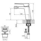 Vedo Sette Black bateria bidetowa z korkiem klik klak czarny mat VBS7002/C/CZ
