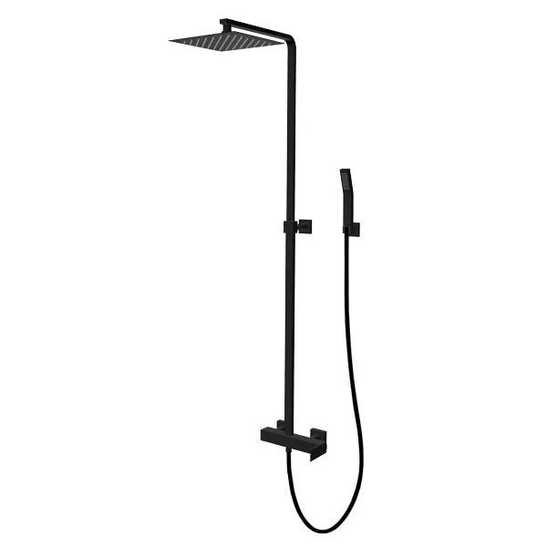 Vedo Sette Black zestaw natryskowy deszczownica 30 cm czarny mat VBS7007/30/CZ