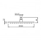 Vedo Desso Oro kompletny zestaw wannowy II deszczownica 30 cm złoty