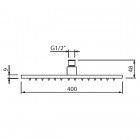 Vedo Deszczownica kwadratowa 40x40 cm Slim czarny mat VSNQ4H9/CZ