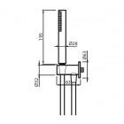 Vedo Zestaw prysznicowy podtynkowy czarny mat VSNT126/CZ