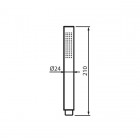 Demm Słuchawka prysznicowa czarny mat 354N/CZ