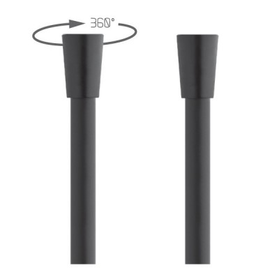 Vedo wąż prysznicowy metalizowany 150 cm czarny