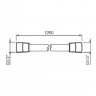Vedo Wąż prysznicowy 125 cm czarny mat VSN6104/125/CZ