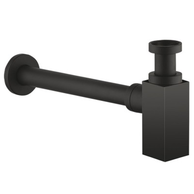 Vedo syfon umywalkowy kwadratowy czarny mat VSY1020/CZ