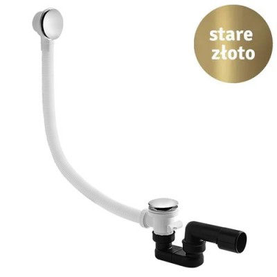 Vedo przelew wannowy klik klak z syfonem 70 cm stare złoto 266C/70/BR