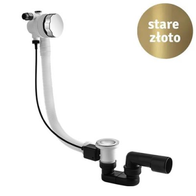 Vedo przelew wannowy z napełnianiem 100 cm stare złoto 342A/100/BR