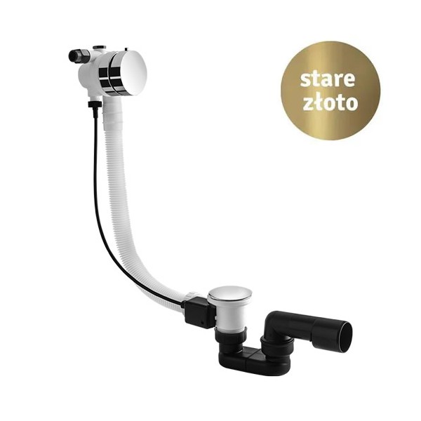 Vedo przelew wannowy z napełnianiem 57 cm stare złoto 346M/60/BR