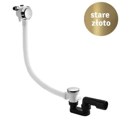 Vedo przelew wannowy klik klak z napełnianiem 70 cm stare złoto 366C/70/BR