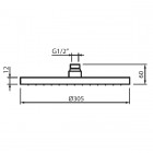 Demm deszczownica okrągła 30,5 cm 6645/CH