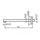 Vedo ramię do deszczownicy kwadratowe 35 cm VSN0301/CH