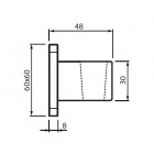Vedo Uchwyt prysznicowy chrom VSN0041/CH