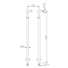 OUTLET Vicario stelaż do baterii wannowej chrom 1052