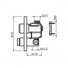 Vedo zestaw natryskowy podtynkowy z termoregulatorem Line 30mix/2