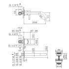 Vema Tiber Steel bateria umywalkowa podtynkowa bez korka V17050/K