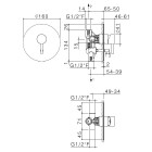 Vema Tiber Steel kompletny zestaw prysznicowy podtynkowy deszczownica 20 cm TIBZES20
