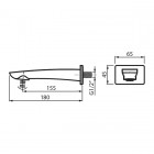 Vedo Desso wylewka wannowa 15,5 cm VBD4033S/CH