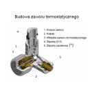 Vario Term All in One zestaw zaworów termostatyczny lewy złoty RAL 9016