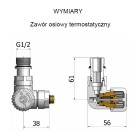 Vario Term All in One zestaw zaworów termostatyczny lewy złoty RAL 9016