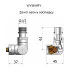 Vario Term All in One zestaw zaworów termostatyczny lewy złoty RAL 9016