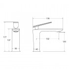 Besco Aspira bateria umywalkowa chrom