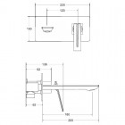 Besco Aspira bateria umywalkowa podtynkowa chrom
